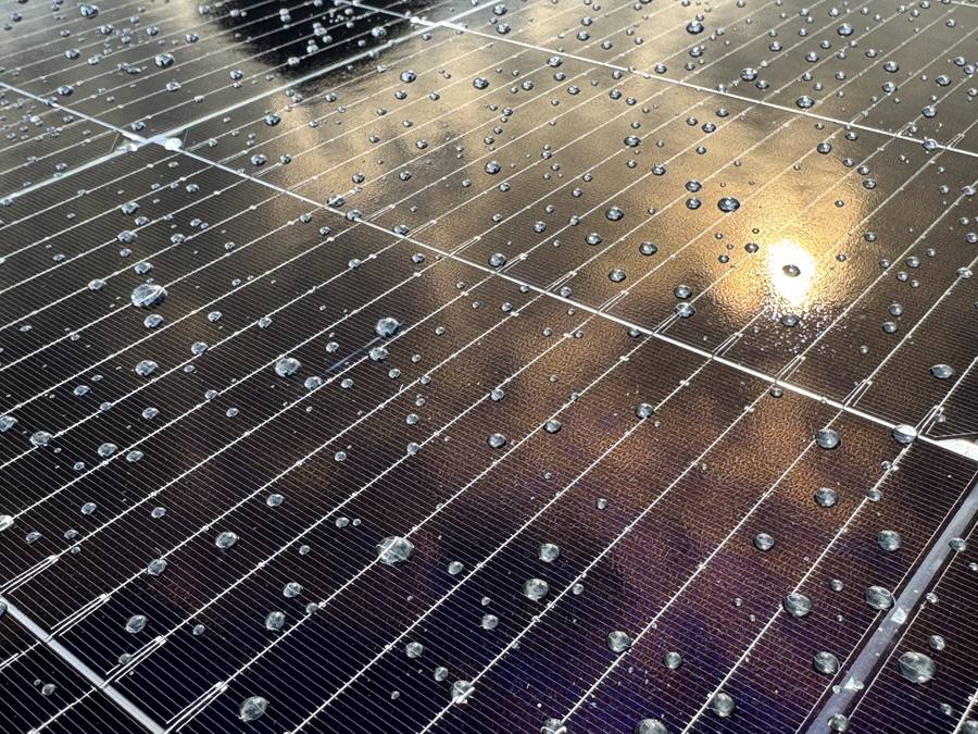Photovoltaik Module aus der Nähe